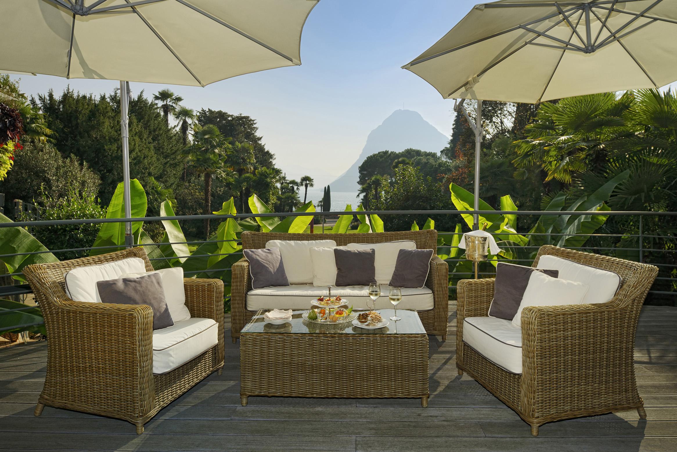 Grand Hotel Villa Castagnola Lugano Kültér fotó Garden furniture