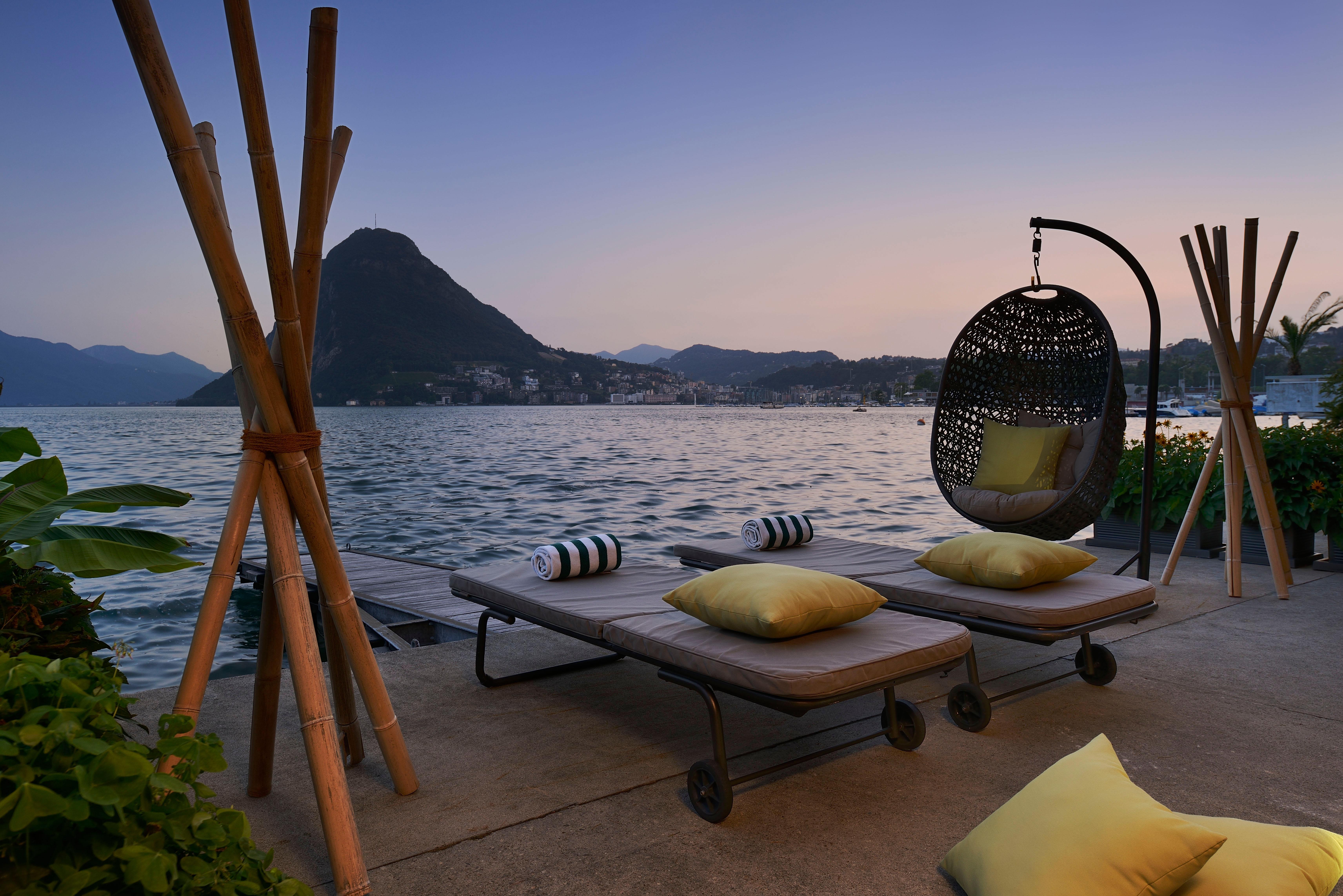 Grand Hotel Villa Castagnola Lugano Kültér fotó View of Lake Como from the hotel