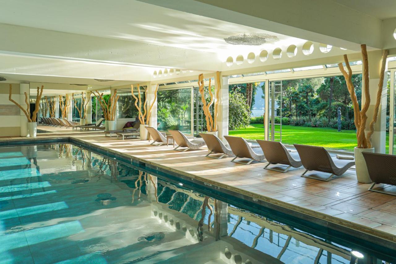 Grand Hotel Villa Castagnola Lugano Kültér fotó The swimming pool at the hotel